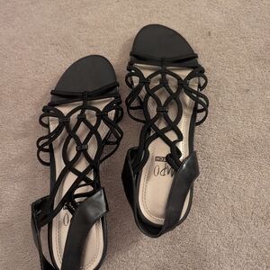 Elegant Black Strappy Sandals